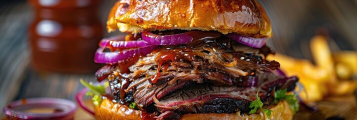 Sticker - BBQ Beef Brisket Sandwich Grilled