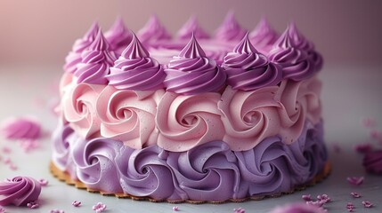 Wall Mural - Purple and Pink Swirl Cake