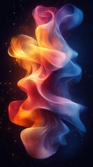 Wall Mural - abstract digital artwork with swirling colors and dynamic shapes fluid gradients vibrant hues motion blur effects modern energetic wallpaper design for tech devices