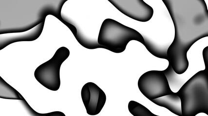 Poster - 3D abstract background with paper cut shapes. Looping seamless footage layout for business presentations. White and gray carving art