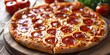 © TheWaterMeloonProjec - Zesty Hot Honey Pepperoni Pizza Homemade Treat with Cheese and Sauce