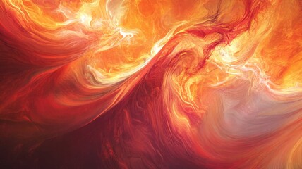 Abstract fiery swirl with vibrant colors and dynamic motion. Energy and creativity concept