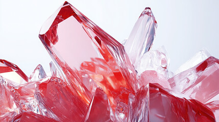 red crystal ice shiny abstract background texture gem luxury geology mineral decorative jewelry design elegance glimmer sparkle vibrant art nature translucent 