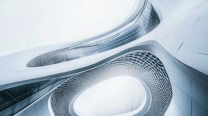 architecture design modern abstract structure futuristic curves lines minimalism light pattern technology urban concept art clean lines 3d design digital art