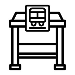 Sticker - bus Line Icon