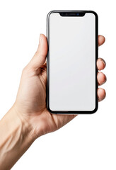 Poster - PNG  Hand holding blank smartphone