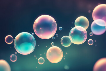 Sticker - background with bubble and bokeh design banner