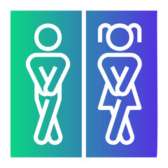 Sticker - restroom Gradient icon