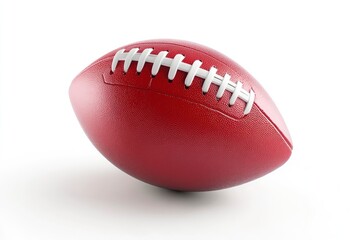 American football ball isolated on white background. 3D render , ai