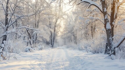 Sticker - Snowy Forest Path