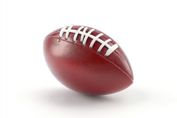 American football ball isolated on white background. 3D render , ai