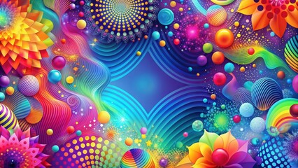 Wall Mural - Colorful abstract background with a mix of vibrant shades and patterns, abstract, colorful, vibrant, texture, backdrop