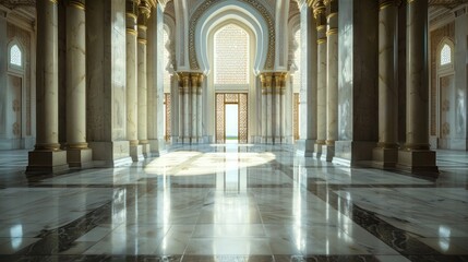 Wall Mural - Marble Hallway in a Grand Mosque