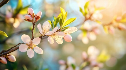 Wall Mural - Peach Blossoms in Spring