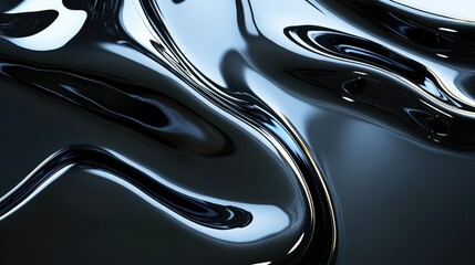 Glossy metallic surface reflecting light