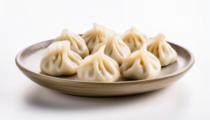 Chinese Food, Dumplings on white background isolated.