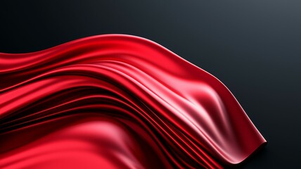 Canvas Print - A red fabric with a black background