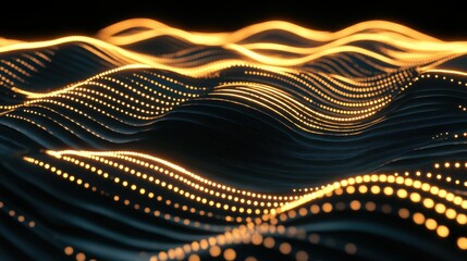 Glowing lines symbolizing AI innovation