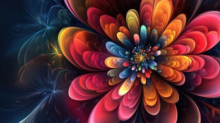 Beautiful abstract colorful flower design