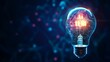 © Edifi 4 - Glowing lightbulb with digital elements, innovation and technology concept