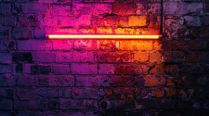 Vibrant Neon Lit Urban Wall with Graffiti Art Abstract Background