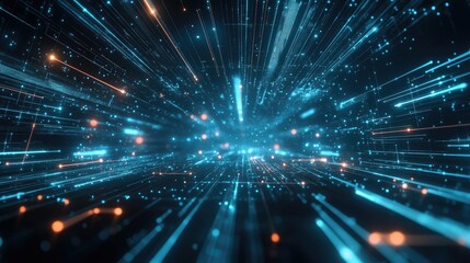 Glowing lines symbolizing AI innovation