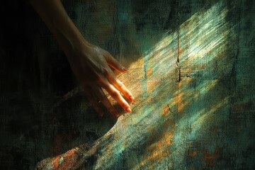 Poster - Hand Reaching for Light