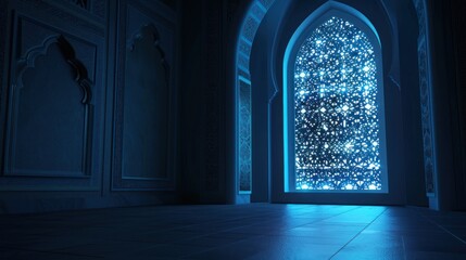 Poster - Illuminated Mosque Interior