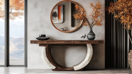 Canvas Print - Modern Console Table Interior Design