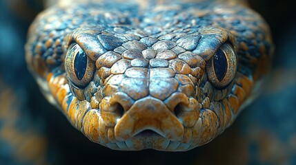 Wall Mural - Close-up of a Snake's Face