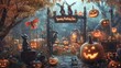 © Jakkarin - Spooky Petting Zoo Halloween Jack o Lantern Entrance