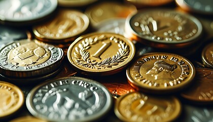 beer bottle and coins