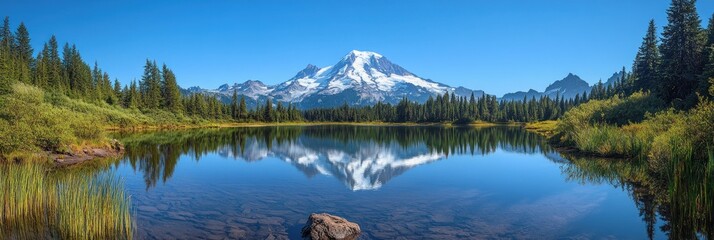 Sticker - Serene Mountain Reflection