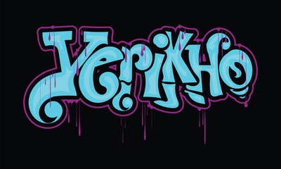 Poster - YERIKHO city graffiti style design