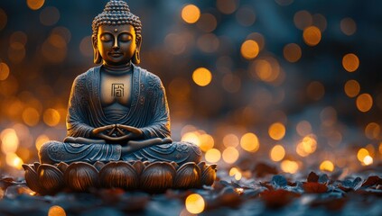 Buddha Statue in a Serene Setting