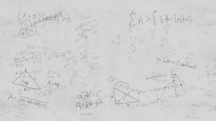 Poster - Animation of mathematical symbols over equations