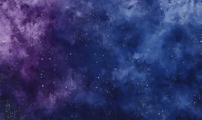 Wall Mural - watercolor background of dark blue and purple with white flecks