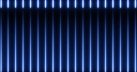 Sticker - Blue vertical light beams animation on dark background