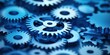 © raja - Close-up of Interlocking Blue Metal Gears