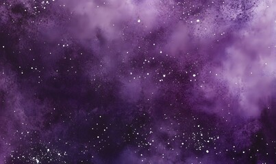 Wall Mural - watercolor background of dark purple with white flecks