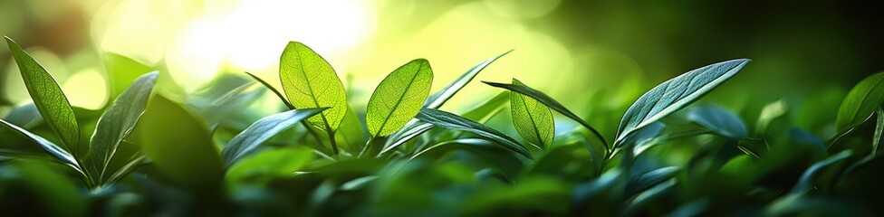 Poster - Sunlight Filtering Through Lush Greenery