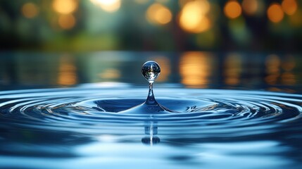 Canvas Print - Water Drop Ripples