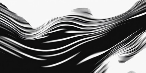 Wall Mural - Abstract black and white ripple pattern, undulating lines, hypnotic spiral, organic fluid texture, wavy distorted surface, optical illusion, monochrome fractal design