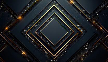 Wall Mural - Abstract Geometric Background with Gold Accents