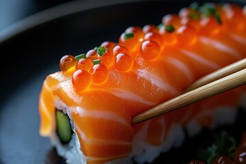 Sticker - Salmon Sushi Roll with Tobiko