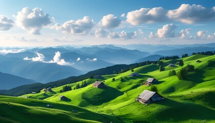 Wall Mural - landscape in the mountains