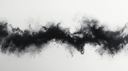 Poster - Black Ink Abstract Background