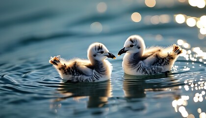 Wall Mural - ducks in the water