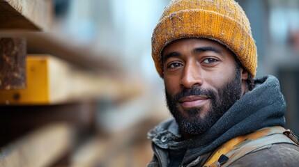 Portrait of a Man in a Yellow Beanie