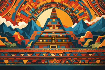 Wall Mural - inca ancient traditional background